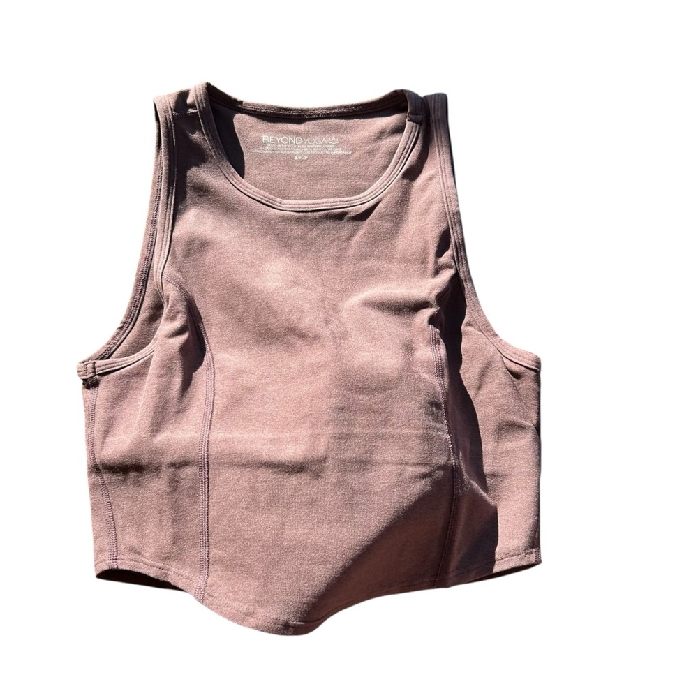 Beyond Yoga Crop Top in Truffle Brown NWT - Picture 1 of 9